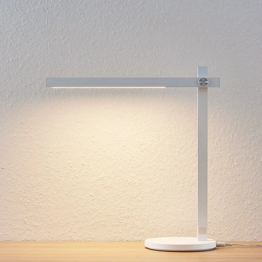 Arbejdsrum/Kontor|Bordlamper ^ Lindby LED-skrivebordslampe Loretta, højde 43 cm, hvid, CCT
