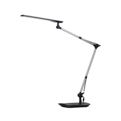Arbejdsrum/Kontor|Bordlamper ^ Lindby LED-skrivebordslampe Felipe, sort, klemmefod
