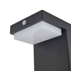 Solcelle Lampe Med Sensor|Sokkellamper Med Sensor ^ Lindby LED-sokkellampe Eleazar, sort, aluminium, sensor