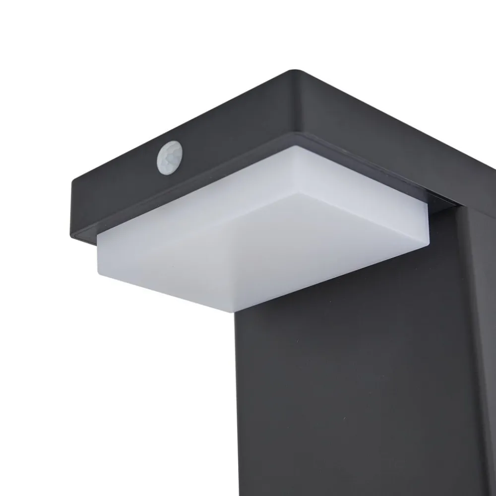 Solcelle Lampe Med Sensor|Sokkellamper Med Sensor ^ Lindby LED-sokkellampe Eleazar, sort, aluminium, sensor