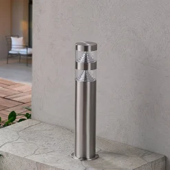 Lindby Terrassebelysning|Sokkellamper > LED-sokkellampe Lanea, 40 cm, grå, stål, IP44