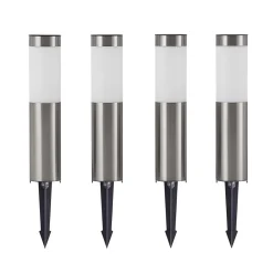 Lindby Solcellelamper|Sokkellamper > LED-sokkellampe, sæt med 4, jordspyd, 31 cm, IP44