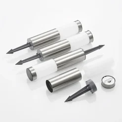 Lindby Solcellelamper|Sokkellamper > LED-sokkellampe, sæt med 4, jordspyd, 31 cm, IP44
