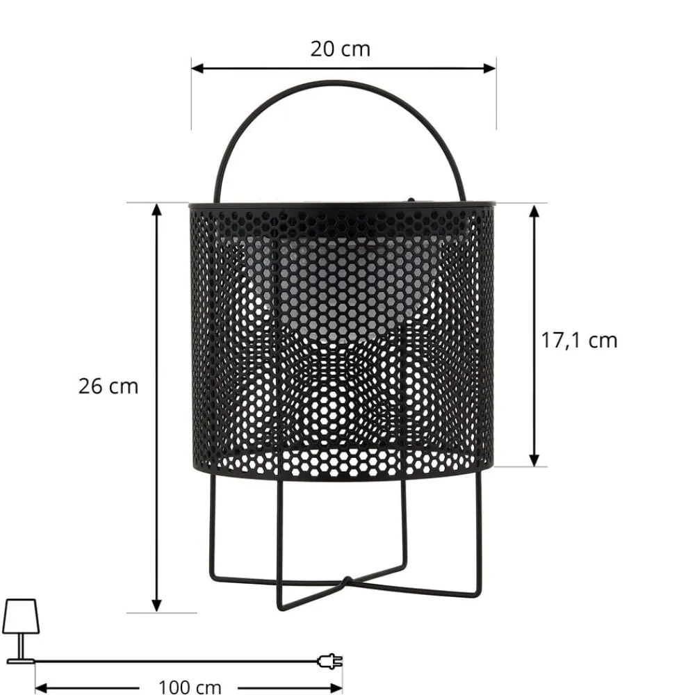 Dekorationsbelysning|Solcellelamper ^ Lindby LED-solcellelampe Achilleas, RGBW, sort