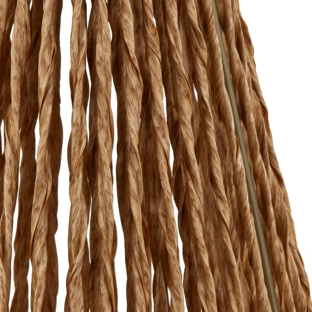 Lindby Dekorationsbelysning|Solcellelamper > LED-solcellelampe Amaria, rattan, lys, Ø 27 cm