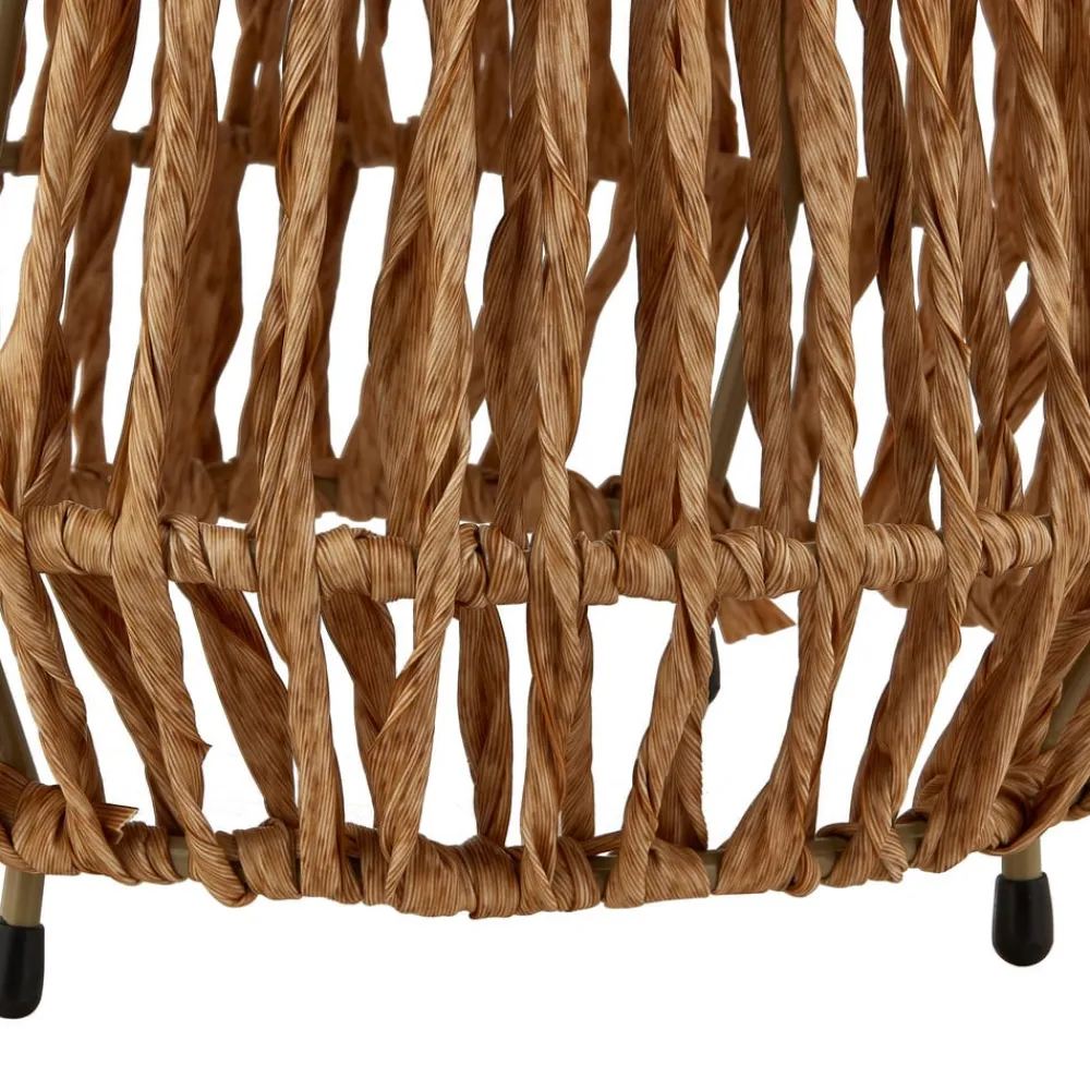 Lindby Dekorationsbelysning|Solcellelamper > LED-solcellelampe Amaria, rattan, lys, Ø 27 cm