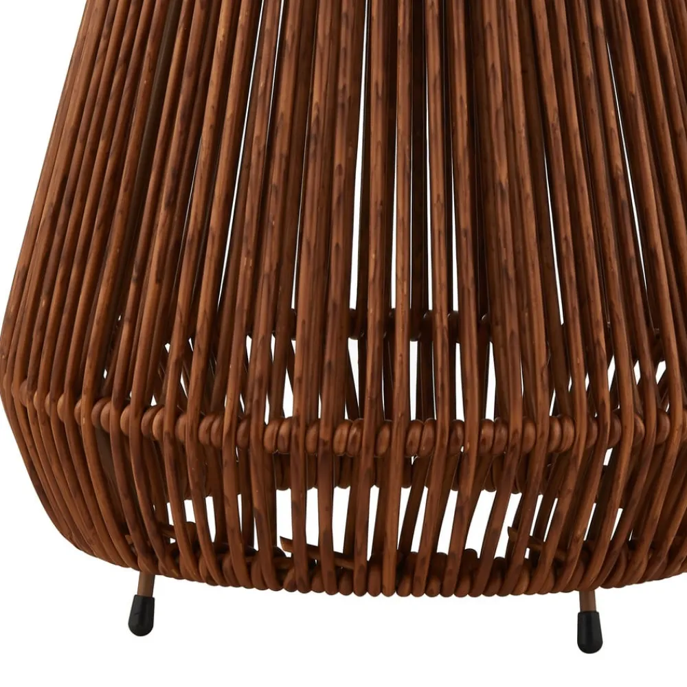 Dekorationsbelysning|Solcellelamper ^ Lindby LED-solcellelampe Amaria, rattan, mørk, Ø 27 cm