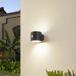 Solcelle Lampe Med Sensor|Væglampe Med Sensor ^ Lindby LED-solcellelampe Amren, sort, ABS, sensor