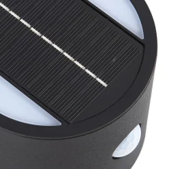 Solcelle Lampe Med Sensor|Væglampe Med Sensor ^ Lindby LED-solcellelampe Amren, sort, ABS, sensor