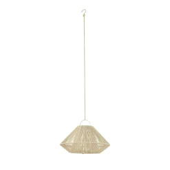 Lindby Udendørs Pendellamper|Solcellelamper > LED-solcellelampe Austas, beige, Ø 50 cm, USB, IP54
