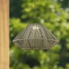 Lindby Udendørs Pendellamper|Solcellelamper > LED-solcellelampe Austas, grå, Ø 50 cm, USB, IP54