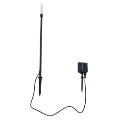 Solcellelamper|Udendørs Spot ^ Lindby LED-solcellelampe Balian, sort, aluminium, 3.000 K