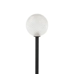 Lindby Solcellelamper|Udendørs Spot > LED-solcellelampe Brindley, sæt med 3, sort, glas