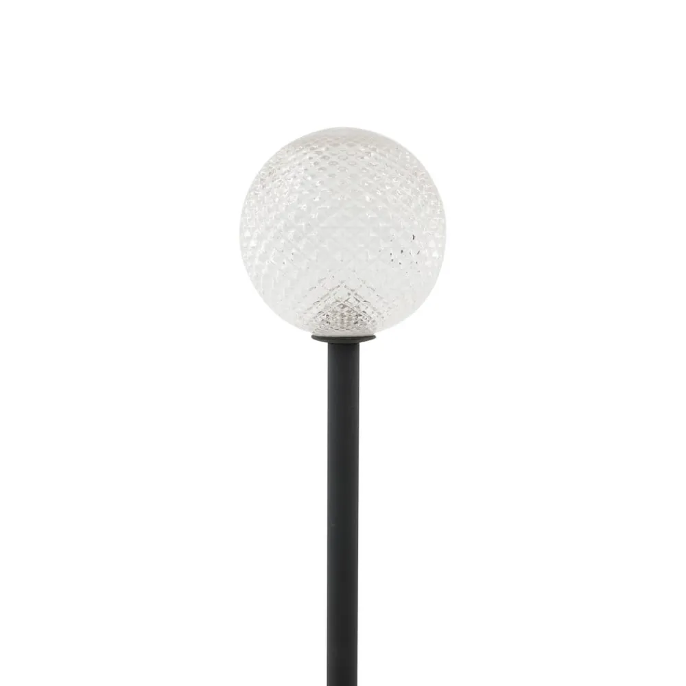 Lindby Solcellelamper|Udendørs Spot > LED-solcellelampe Brindley, sæt med 3, sort, glas