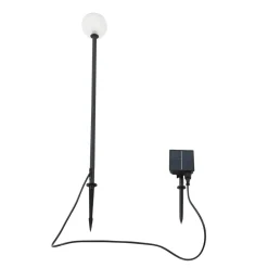 Dekorationsbelysning|Solcellelamper ^ Lindby LED-solcellelampe Brindley, sort, glas, IP65