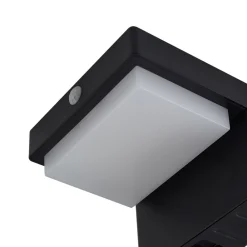 Lindby Solcelle Lampe Med Sensor|Væglampe Med Sensor > LED solcellelampe Eleazar, sort, sensor, dæmpbar