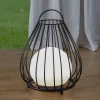 Lindby Dekorationsbelysning|Solcellelamper > LED-solcellelampe Kelda, sort, metal, 38 cm, dæmpbar.