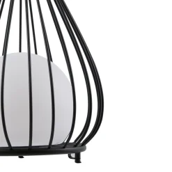 Lindby Dekorationsbelysning|Solcellelamper > LED-solcellelampe Kelda, sort, metal, 38 cm, dæmpbar.