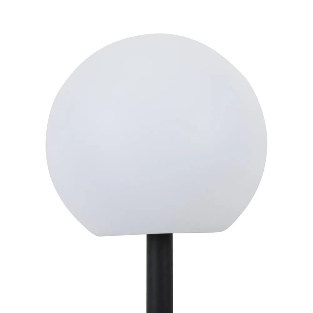 Lindby Dekorationsbelysning|Solcellelamper > LED-solcellelampe Lago, Ø 25 cm, kugle, jordspyd, hvid