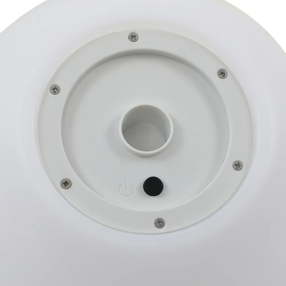 Lindby Dekorationsbelysning|Solcellelamper > LED-solcellelampe Lago, Ø 25 cm, kugle, jordspyd, hvid