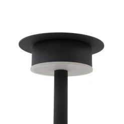 Lindby Dekorationsbelysning|Solcellelamper > LED-solcellelampe Lyris, sort, aluminium, 3.000 K