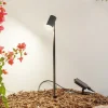 Dekorationsbelysning|Solcellelamper ^ Lindby LED-solcellelampe Myric, sort, aluminium, 3.000 K