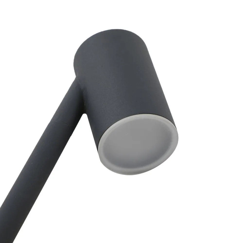 Dekorationsbelysning|Solcellelamper ^ Lindby LED-solcellelampe Myric, sort, aluminium, 3.000 K