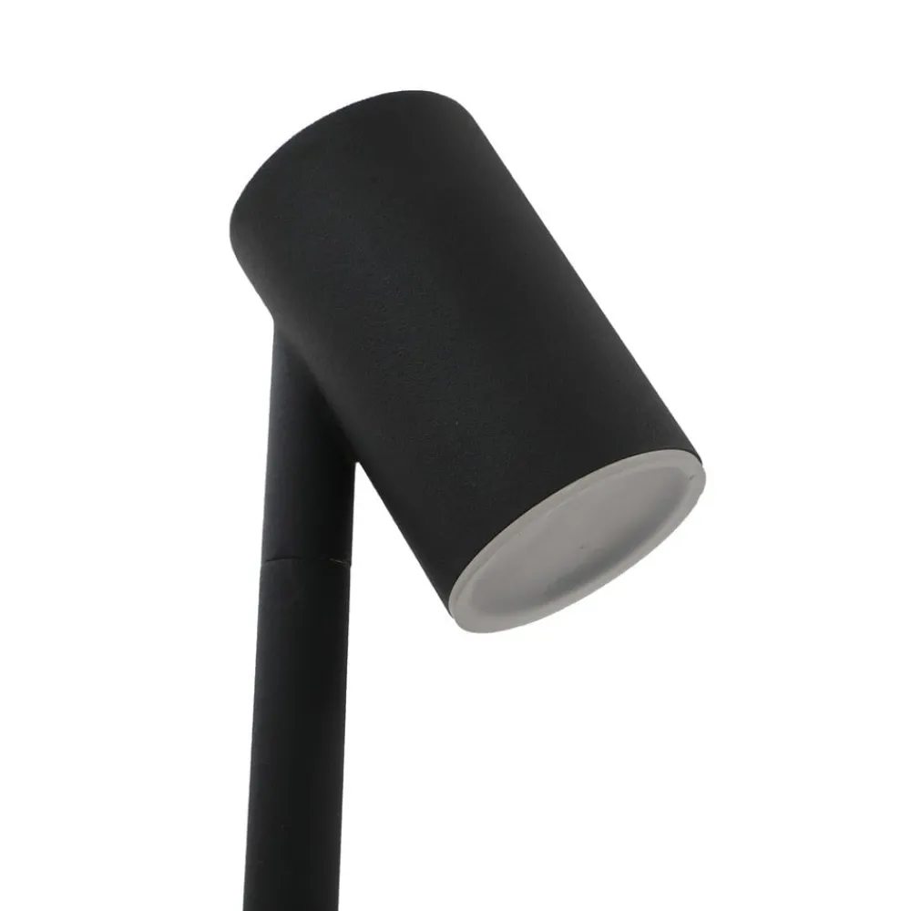 Lindby Dekorationsbelysning > LED-solcellelampe Myric, sæt med 3, sort, aluminium, 3.000K