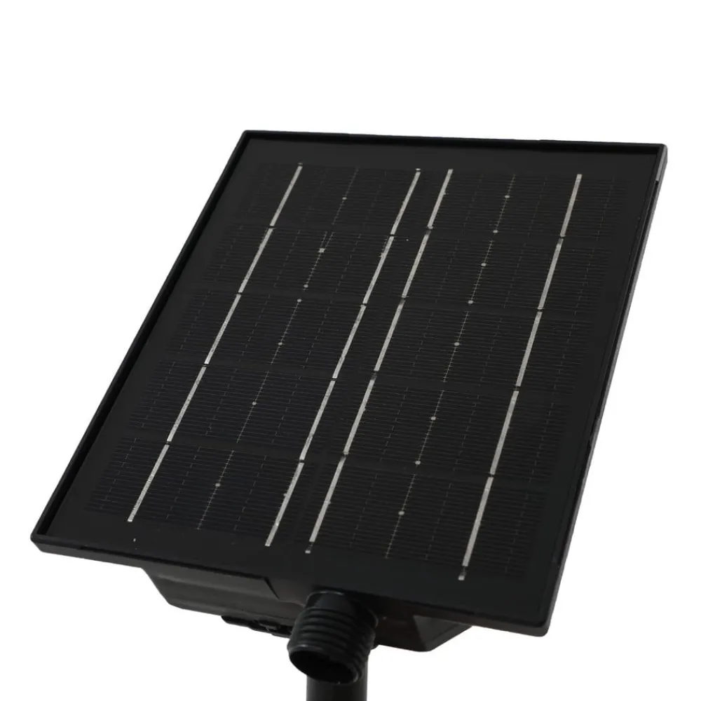 Lindby Dekorationsbelysning > LED-solcellelampe Myric, sæt med 3, sort, aluminium, 3.000K