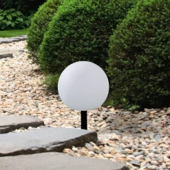 Dekorationsbelysning|Solcellelamper ^ Lindby LED-solcellelamper Lago, RGBW, sæt med 3, kugler, jordspyd