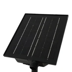 Lindby Solcellelamper|Udendørs Spot > LED-solcellelampe Sabriel, buet, sort, aluminium, 3000K