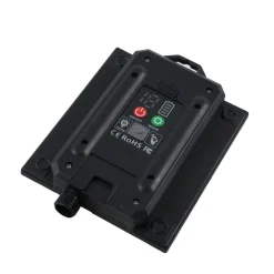 Lindby Solcellelamper|Udendørs Spot > LED-solcellelampe Sabriel, buet, sort, aluminium, 3000K