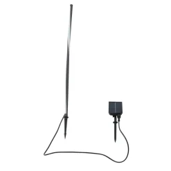 Dekorationsbelysning|Udendørs Spot ^ Lindby LED-solcellelampe Sabriel, lige, sort, aluminium, 3000K