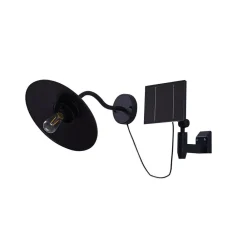 Lindby Solcellelamper > LED-solcellelampe Virane, sort, aluminium