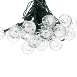Dekorationsbelysning|Julepynt ^ Lindby LED solcellelyskæde Mionel, kugler, 30-flg., 635cm