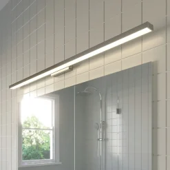 Lindby Væg- Og Spejllamper|Væglamper > LED-spejllampe til badeværelset Alenia, 120 cm, krom