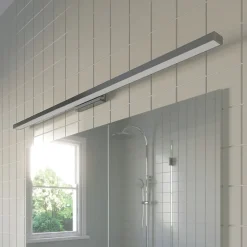 Lindby Væg- Og Spejllamper|Væglamper > LED-spejllampe til badeværelset Alenia, 120 cm, krom