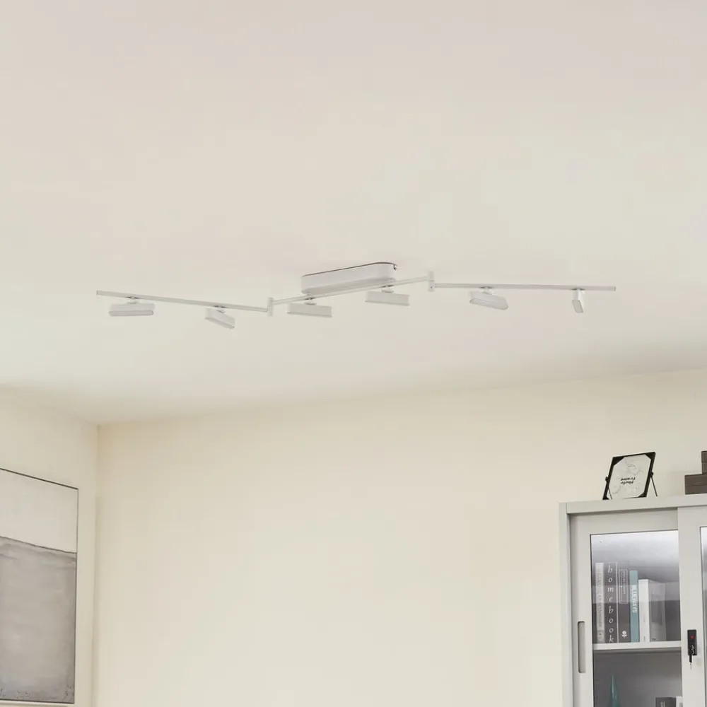 Lindby Loftlamper|Spotlights > LED-spotlight Eldrin, hvid, 6 lyskilder, lysliste