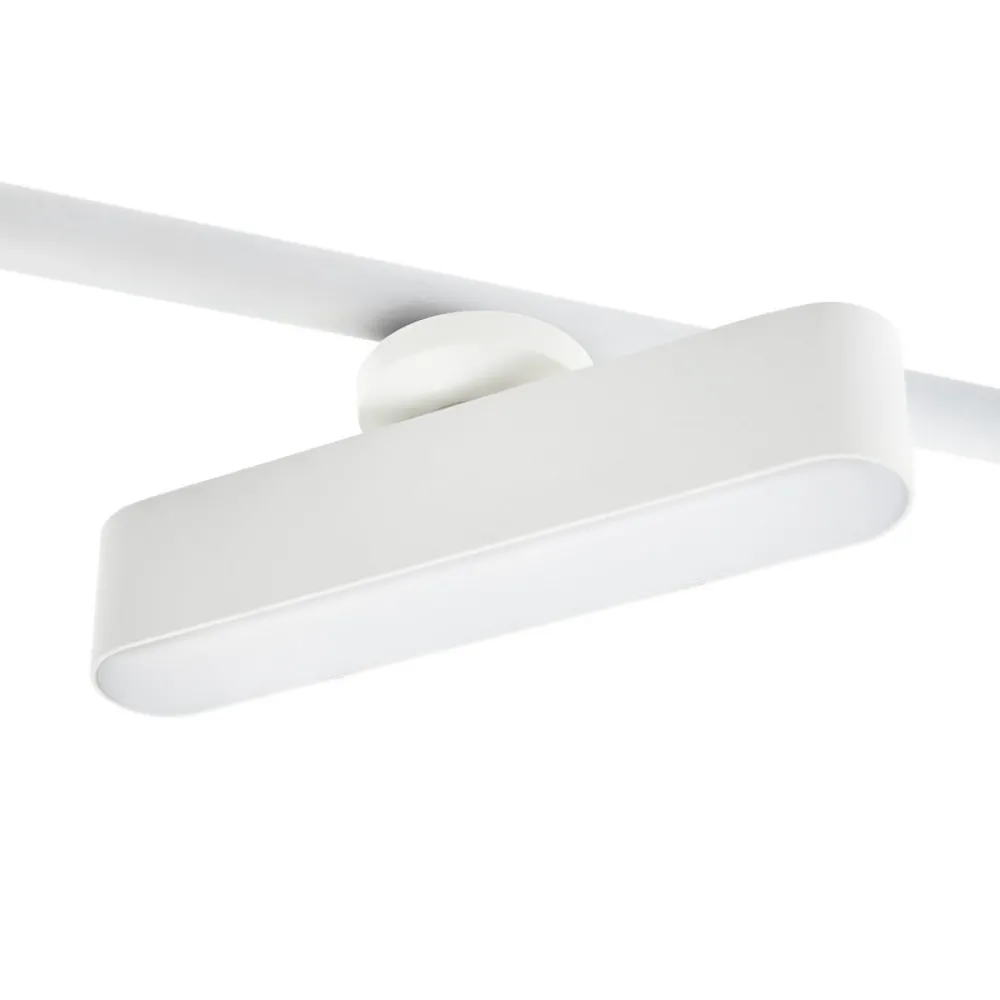 Lindby Loftlamper|Spotlights > LED-spotlight Eldrin, hvid, 6 lyskilder, lysliste