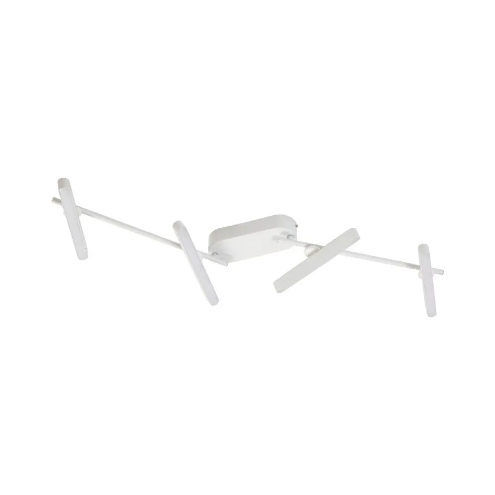 Lindby Gang|Loftlamper > LED-spotlight Eldrin, hvid, 4 lyskilder, lysliste