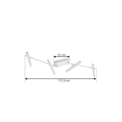 Lindby Gang|Loftlamper > LED-spotlight Eldrin, hvid, 4 lyskilder, lysliste