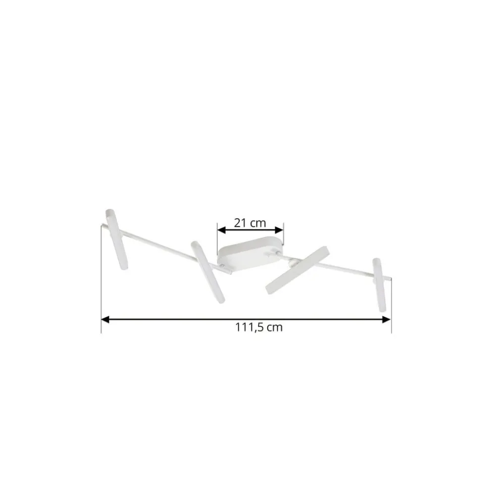 Lindby Gang|Loftlamper > LED-spotlight Eldrin, hvid, 4 lyskilder, lysliste