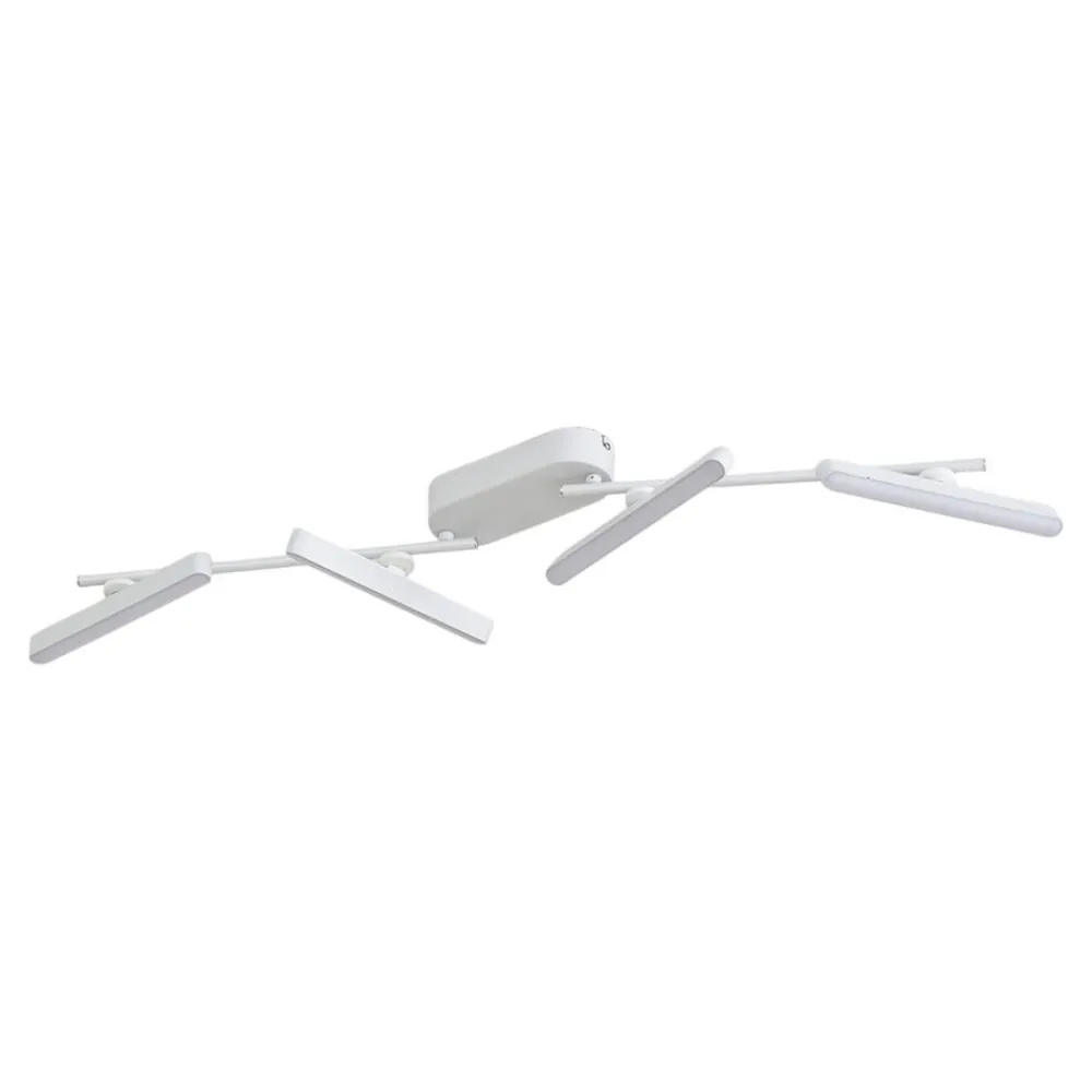 Lindby Gang|Loftlamper > LED-spotlight Eldrin, hvid, 4 lyskilder, lysliste