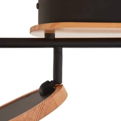 Lindby Spotlights|Loftlamper > LED-spotlight Manel, træ, 152 cm lang, 6 lyskilder