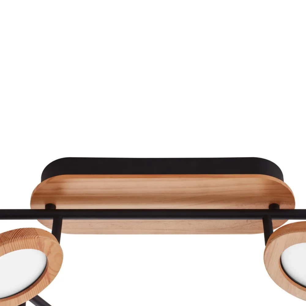 Lindby Spotlights|Loftlamper > LED-spotlight Manel, træ, 152 cm lang, 6 lyskilder