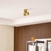 Lindby Loftlamper|Loftlamper > LED-spotlight Nivoria, Ø 14 cm, guldfarvet, drejeligt monteret