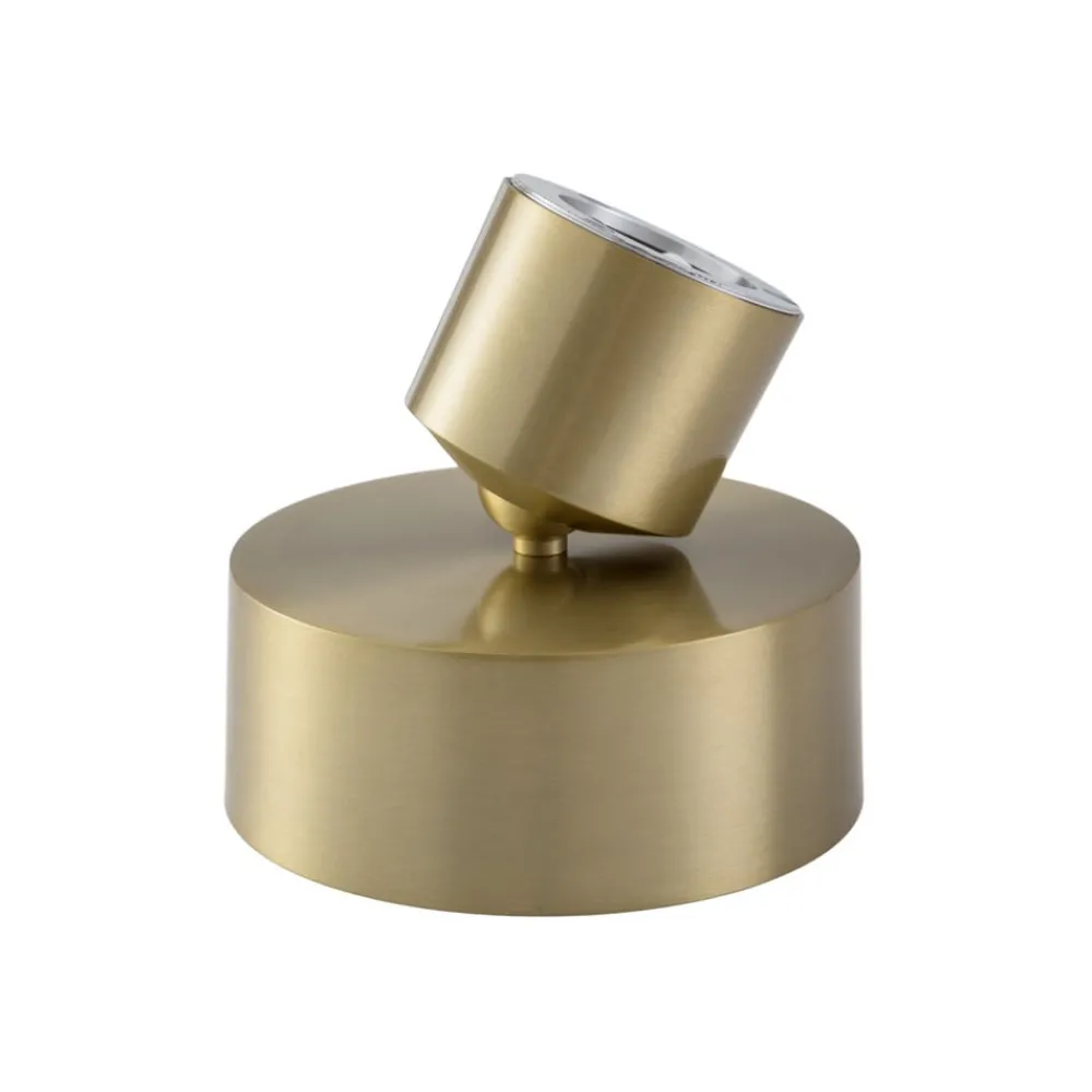 Lindby Loftlamper|Loftlamper > LED-spotlight Nivoria, Ø 14 cm, guldfarvet, drejeligt monteret