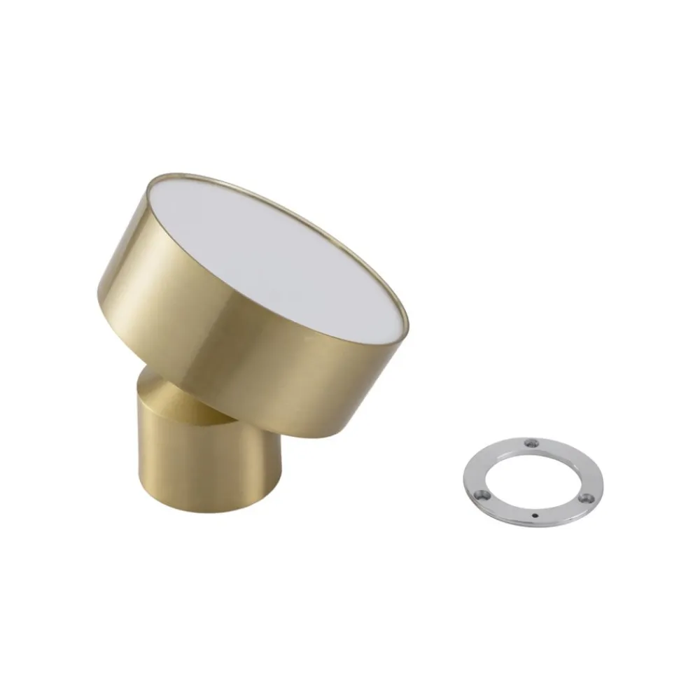 Lindby Loftlamper|Loftlamper > LED-spotlight Nivoria, Ø 14 cm, guldfarvet, drejeligt monteret