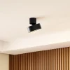 Loftlamper|Loftlamper ^ Lindby LED-spotlight Nivoria, Ø 14 cm, sort, drejelig