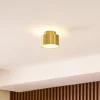 Lindby Gang|Loftlamper > LED-spotlight Nivoria, 11 x 9 cm, guldfarvet, metal